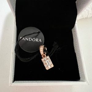 Square Sparkle Halo Pendant